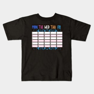 SCHOOL TIMETABLE Kids T-Shirt